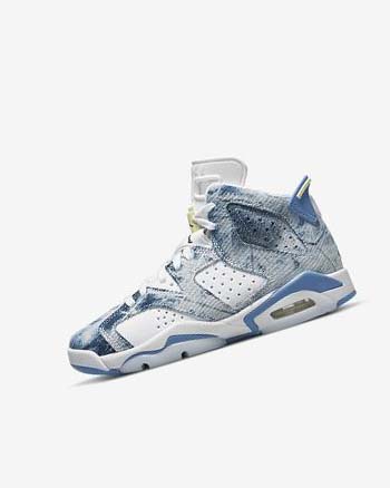 Nike Air Jordan 6 Retro Blancos Negros Azules | MX 4884